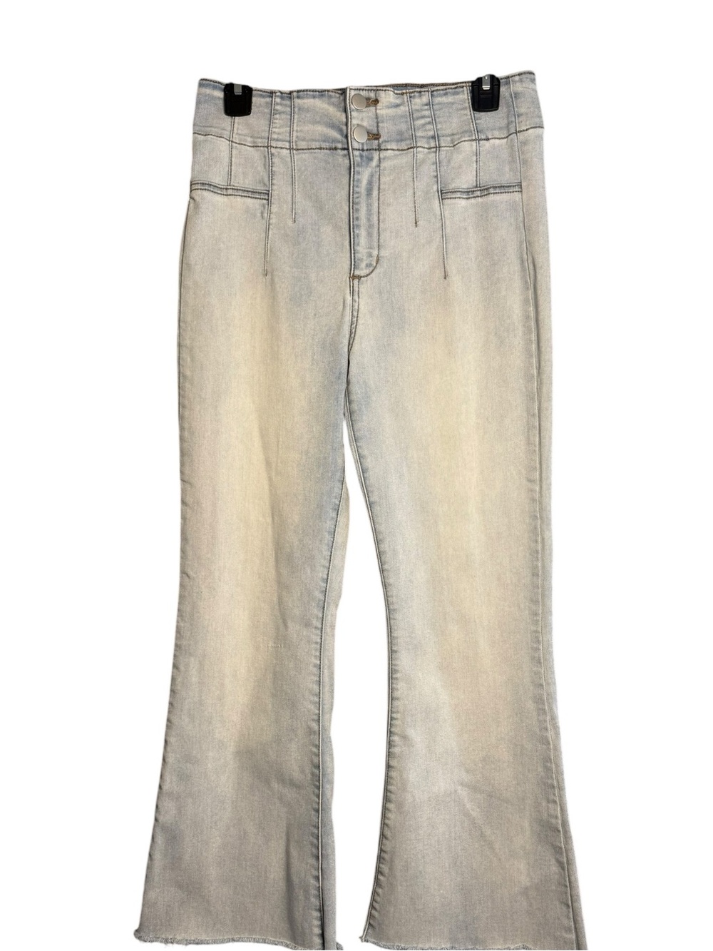 Altar'd State High Rise Flare Raw Hem Jeans Women Size 30 - Picture 3 of 9